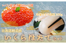 ＜網走産＞いくら100g×3個・ほたて500gセット 【 ふるさと納税 人気 おすすめ ランキング いくら イクラ 帆立 ほたて ほたて貝柱 おいしい 北海道 網走市 送料無料 】 ABE027