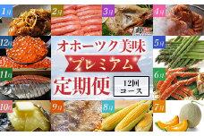 【 定期便 】オホーツク 美味プレミア定期便＜12回コース＞ 【 ふるさと納税 人気 ランキング 数の子 たらこ きんき 毛ガニ アスパラ タラバ メロン とうもろこし ほっけ じゃがいも 鮭 切身 いくら オホーツク タラバガニ 蟹 カニ 釣きんき 開き ホッケ いくら醤油漬け イクラ イクラ醤油 いくら醤油 海鮮 野菜 果物 セット オホーツク 北海道 網走市 送料無料 】 ABAO028