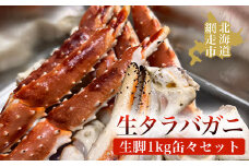 本タラバガニ生脚1kg缶々セット【 ふるさと納税 人気 おすすめ ランキング タラバガニ タラバガニ かに カニ ガニ 蟹 タラバ たらば ガンガン焼き カニ鍋 缶 生脚 1kg 冷凍 オホーツク 北海道 網走市 送料無料 】 ABAO037