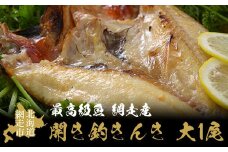 最高級魚＜網走産＞開き釣きんき大1尾【 ふるさと納税 人気 おすすめ ランキング きんき 釣りきんき 釣きんき キンキ 大 きんき大 干物 開き 1尾 お手軽 簡単 冷凍 高級魚 海鮮 魚介 新鮮 オホーツク 北海道 網走市 送料無料 】 ABAO021