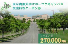 東京農業大学オホーツクキャンパス授業料等270,000円分クーポン券 【 ふるさと納税 人気 おすすめ ランキング 授業料等 大学 東京農業大学 東農大 東京農業 オホーツク キャンパス クーポン 券 学生 北海道 網走市 】 ABBD009