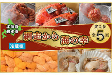 【定期便】<冷蔵>網走から海の幸　毛ガニ、ズワイガニ、うに、活ホタテ、きんき等 全5回 【 ふるさと納税 人気 おすすめ ランキング 毛蟹 毛がに 毛ガニ かに カニ ズワイガニ ずわいがに ズワイ蟹 ずわい うに ウニ 雲丹 ほたて ホタテ 帆立 きんき キンキ 釣りきんき しじみ シジミ 蜆 貝 魚 海鮮 定期便 オホーツク 北海道 網走市 送料無料 】 ABAO075
