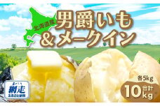 【先行予約】男爵芋&メークイン合計10kg（2025年9月15日以降発送） 【 ふるさと納税 人気 おすすめ ランキング じゃがいも ジャガイモ 芋 いも イモ 男爵 男爵いも メークイン めーくいん 野菜 セット 詰め合わせ 詰合せ 北海道 網走市 送料無料 】 ABAO082