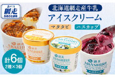 網走産牛乳 アイスクリーム（マタタビ、ハスカップ使用）計6個 【 ふるさと納税 人気 おすすめ ランキング アイス  ソフトクリーム ソフト アイスクリーム ハスカップ マタタビ 名店 シェフ スイーツ 人気 ランキング お菓子 洋菓子 デザート セット 詰合せ 詰め合わせ 北海道 網走市 送料無料 】 ABG015