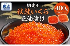 【先行予約】網走産 秋鮭 いくら正油漬け 400g（2025年10月以降発送）【 ふるさと納税 人気 おすすめ ランキング いくら イクラ 醤油漬 醤油漬け いくら醤油 いくら醤油漬け イクラ醤油漬け いくら丼 イクラ丼 海鮮 冷凍 網走 オホーツク 北海道 網走市 送料無料 】 ABBI004