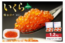 いくら醤油漬（鱒卵）150g×4P入×2箱（1.2kg）　お正月　人気　魚卵　高級　 イクラ 鱒いくら 魚卵 魚介 魚介類 海鮮 ご飯のお供 ごはんのお供 北海道 留萌 おせち R001-032