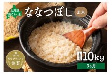 先行予約【9ヵ月定期便】北海道南るもい産【ななつぼし】(玄米)10kg R011-045