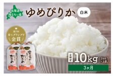 先行予約　【3ヵ月定期便】北海道南るもい産　ゆめぴりか(白米)5kg×2袋 R011-021