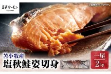 【王子サーモン】塩秋鮭姿切身（1尾） 2kg　T041-003