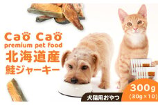 Cao Cao 北海道産 鮭ジャーキー 300g（30g×10袋）犬猫用おやつ　T035-005
