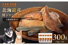 Cao Cao 北海道産 鮭ジャーキー 300g（30g×10袋）犬猫用おやつ　T035-005