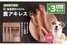 アスランエゾベニソン 鹿アキレス 3本入り×3個セット 犬用おやつ・デンタルケア 無添加 数量限定品　T012-016
