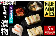 最北仕込みの 手造り 漬物 セット (5種入～ 鮭はさみ漬 / にしん漬 / キムチ など)
