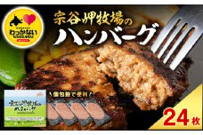 ＜稚内ブランド認定品＞宗谷岬牧場のハンバーグ　120g4枚入×6箱(合計24枚)