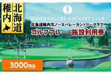 ゴルフプレー・施設利用券　3000円分
