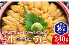 利尻昆布を食べておいしく育った「生むらさきうに」240ｇ