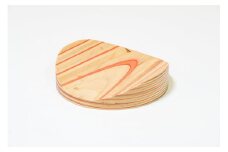 【ウッドデザイン賞受賞】 木製 トレイ mokume red 北海道 芦別市 滝澤ベニヤ [№5342-0102]
