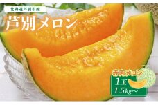 【北海道 芦別メロン】赤肉メロン 1玉 1.5kg 北海道 芦別市 果物 メロン 甘い ジューシー フルーツ ギフト お中元  [№5342-0272]