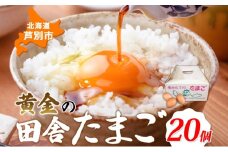 黄金の田舎たまご 20個入り 10個×2 ブランド卵 化粧箱 卵 たまご 高級卵 末永農場 北海道 芦別市 濃厚 ブランド 栄養 オムライス 卵かけごはん 生卵 生たまご 鶏卵 鶏 にわとり 黄金 [№5342-0321]