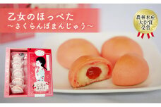 乙女のほっぺた～さくらんぼまんじゅう～ 農林水産省受賞 芦別産さくらんぼジャム 北海道ミルク餡 饅頭 5個セット [№5342-0306]