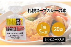 【20袋】札幌スープカレーの素 1袋5人前 (10袋×2箱) スープカレー カレー 素 香辛料 まとめ買い 大量 [№5342-0336]