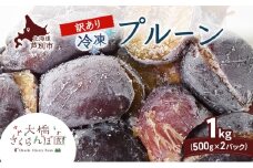 【訳アリ】  冷凍 プルーン 500g × 2パック 1kg 大橋さくらんぼ園 果物 果物類 フルーツ デザート 完熟 急速冷凍 新鮮 美味しい 人気 冷凍配送 北海道 芦別市[№5342-0766]