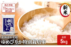 【先行予約2025年産米・11月上旬より順次出荷】北海道赤平産 ゆめぴりか 5kg 特別栽培米 精米 米 北海道 