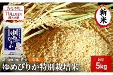 【先行予約2025年産米・11月上旬より順次出荷】玄米 北海道赤平産 ゆめぴりか 5kg 特別栽培米 米 北海道 お米 ふるさと納税 