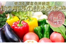 皆菜久留直売所厳選  旬の野菜の詰めあわせ［4～6種類］※8月下旬より順次出荷