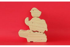 かわいい　Animalつみき 工芸品 玩具 