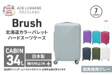 Brush 北海道 カラーパレット ハード スーツケース 34L CABIN_No.5801177 蝦夷梅雨グレー キャリーケース 旅 キャリー かばん バッグ 国産 日本製 北海道 赤平市
