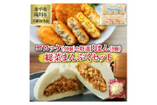 ◆赤平市・滝川市共通返礼品◆お総菜まんぷくセット コロッケと肉まん |テーブルマーク 冷凍コロッケ 惣菜 弁当 おかず 揚げ物 セット 楽楽食品 楽楽食品 豚まん にくまん 中華 ぶたまん 電子レンジ