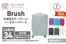 ★期間限定★Brush 北海道 カラーパレット ハード スーツケース 34L CABIN_No.5801177 蝦夷梅雨グレー キャリーケース 旅 キャリー かばん バッグ 国産 日本製 北海道 赤平市