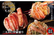124-6 三大がに甲羅盛りセット　【たらばがに】【ずわいがに】【毛がに】