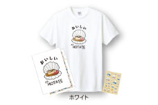 12-249 キモホタテグッズ(Tシャツ Mサイズ ホワイト・ペーパーホルダー・シール）