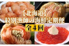 100-81 【北海道】紋別漁師の海鮮定期便　全4回
