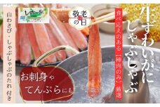 70-67 【敬老ギフト】ずわいがにしゃぶしゃぶ 500g×2セット ｜ 山わさび しゃぶしゃぶのタレ付き かに ずわいがに 高品質