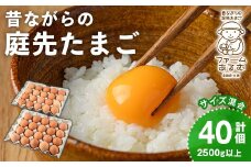 【A7052】昔ながらの庭先たまご(40個・サイズ混合) 卵 玉子 たまご 平飼い 40個 濃厚 うまみ 卵かけご飯 目玉焼き 卵焼き ごはん おかず【ファームあるむ】