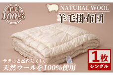 【E7064】＼羊毛100％／ピュアウール 掛布団 (シングル・1枚) 布団 ふとん シングル 寝具 掛ふとん 羊 ウール 睡眠 眠り 【寝具の井上】
