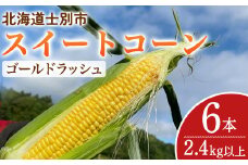 【A7092】＜期間限定＞天塩川源流スイートコーン ゴールドラッシュ (6本)【2025年8月下旬より順次発送】北海道産 北海道 士別市 とうもろこし トウモロコシ とうきび コーン 野菜 産地直送 【三栄アグリ】