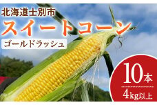 【A7094】＜期間限定＞天塩川源流スイートコーン ゴールドラッシュ (10本) 【2025年8月下旬より順次発送】北海道産 北海道 士別市 とうもろこし トウモロコシ とうきび コーン 野菜 産地直送 【三栄アグリ】