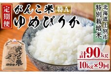 【F7032】＜令和7年産 先行予約！＞《定期便・全9回》田舎塾特別栽培米「がんこ米ゆめぴりか」(10kg×9回・計90kg) 【2025年10月中旬以降順次発送】 米 お米 白米 北海道産 北海道米 ゆめぴりか 特A 一等級 ごはん おこめ コメ 単一原料米 定期便 【田舎塾】