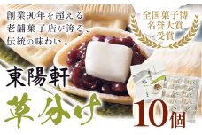 草分け 10個 セット《30日以内に出荷予定(土日祝除く)》 菓子司 東陽軒 北海道 名寄市 和菓子 もなか 最中 モナカ 菓子