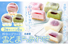 和チーズケーキ 雪とまちあわせ ３種セット 創作キッチンたまさぶろう《30日以内に出荷予定(土日祝除く)》お菓子 洋菓子 お茶菓子 いちご イチゴ 抹茶 あんこ 餡 小豆 団らん プレゼント 贈り物 小分け 個包装 6個入り 冷凍【配送不可地域あり】(離島)
※着日指定不可《30日以内に出荷予定(土日祝除く)》
