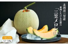 《2026年分受付中！6月中旬ごろ締め切り》大玉！ジューシーな果肉のI.Kメロン1玉｜ メロン 先行予約 大玉 フルーツ 果物 デザート グルメ 旬 取り寄せ 贈り物 北海道 ふるさと納税 三笠市 三笠【01003】