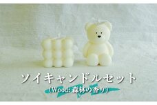 ソイキャンドルセット(Woodの香り)大豆由来で環境にも優しい！≪配送時期：3月～6月、9月～12月≫【35003】
