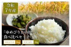 《先行受付》【令和7年産】『ゆめぴりかの匠』の食べ比べセット　ゆめぴりか＋低タンパク米ななつぼし各3ｋｇ【41003】