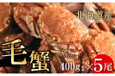 D-56002 ボイル毛蟹400g前後×5尾セット