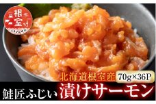 D-42024 【北海道根室産】＜鮭匠ふじい＞漬けサーモン丼の具36P