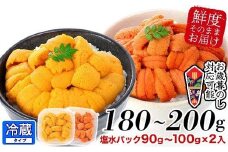 B-24015 ミョウバン不使用エゾバフンウニ塩水パック90～100g×2P[11月下旬以降発送]
